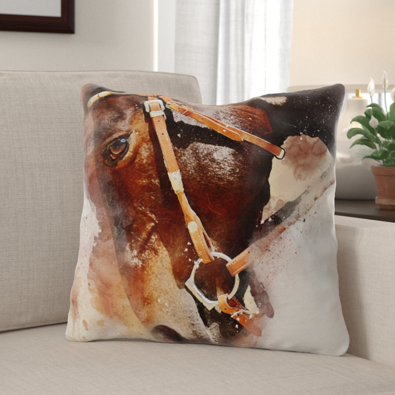 Coussin cheval , Microsuède, Intérieur