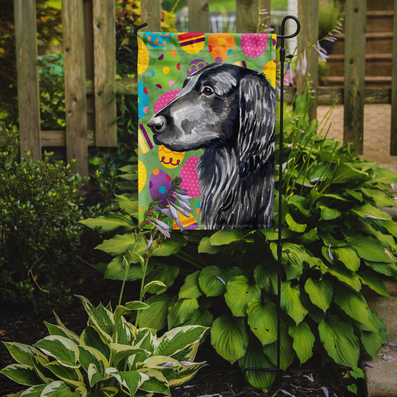 Drapeau de jardin Atara, Flat-coated retriever