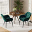 ELUCHANG Kitchen Dining Chair Set of 2 with Arms, Backrest, Velvet Thick Padded Upholstered, Vanity Chair, for Dining Room, Living Room, Dressing Table, Lounge-618989332