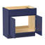 Armoire de salle de bain autoportante 33 po avec 2 portes Colton, sans comptoir, prête à assembler, bleu Colton-95216813