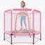 Trampoline pour tout-petits de 55 pouces avec filet de sécurité et balles, idéal pour le plaisir et la forme physique à l'intérieur et à l'extérieur-132908775