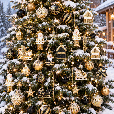 50-Piece Colourful Christmas Ornament Set