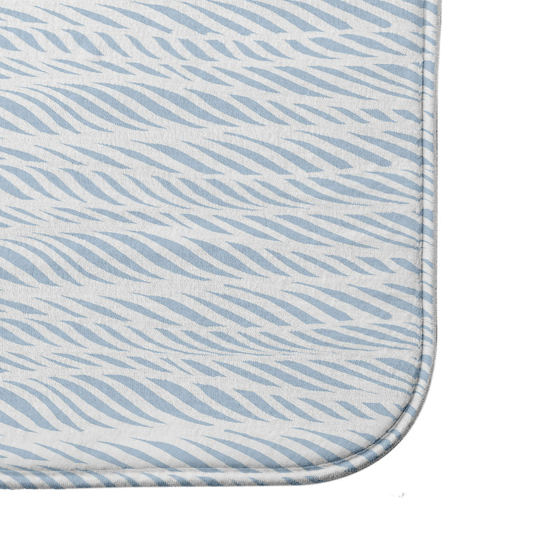 Doss Non-Slip Bath Mat, Blue, 17" W x 24" L