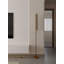 Lampe sur pied en noyer et lin de style Mid-Century