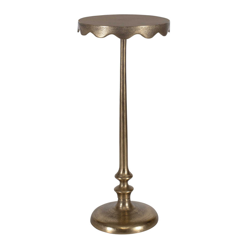Scalloped Metal Accent Table
