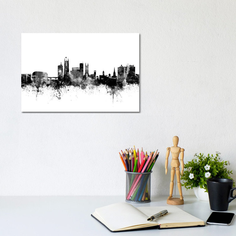 Derby, England In Black & White by Michael Tompsett - Wrapped Canvas Gallery-Wrapped Canvas Giclée, 20.32 cm H x 30.48 cm W