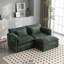 Canapé double surdimensionné luxueux avec tissu chenille et accoudoirs amovibles-292488450