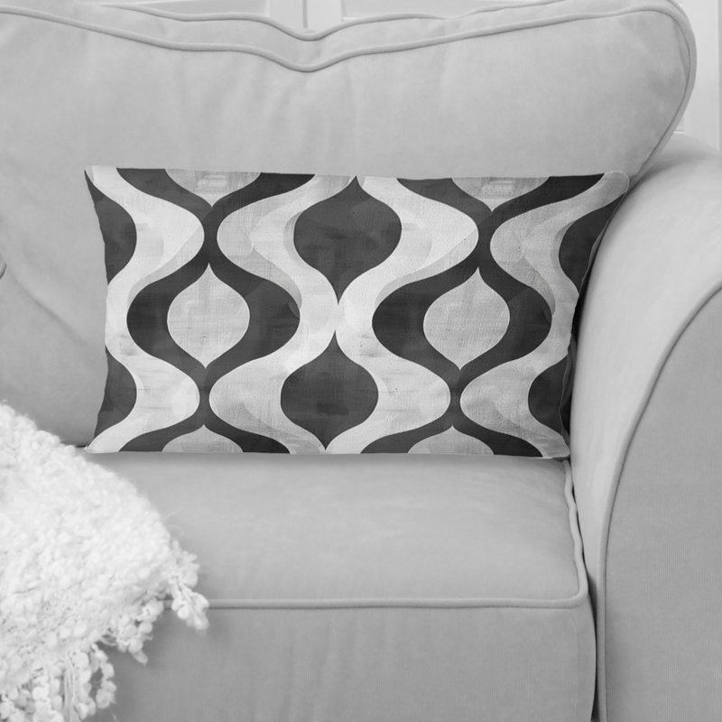 Treillis gris moderne I - coussin lombaire moderne