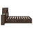 Full Size Storage Platform Bed With Pull Out Shelves, Twin Size Trundle And 2 Drawers