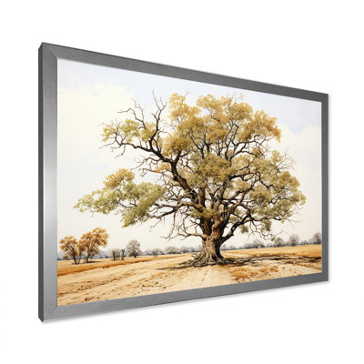 Chêne, impression sur toile, impression de nature de forêt minimaliste