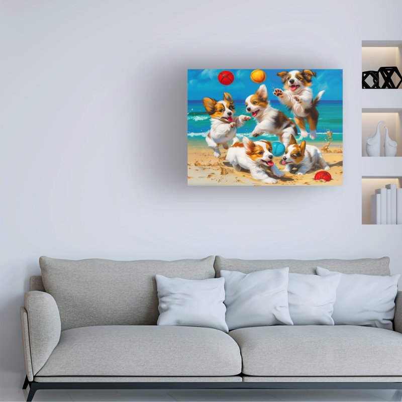 Shawna Stewart Ball Time Canvas Art, 35" H x 47" W