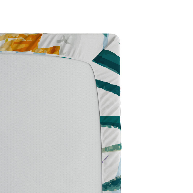 Microfiber Floral Fitted Sheet, Full Fitted Sheet