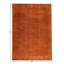 Hand Knotted Abstract Area Rug in Orange