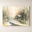 «Cabin In Snowy Woods» par Diannart - Impression sur toile