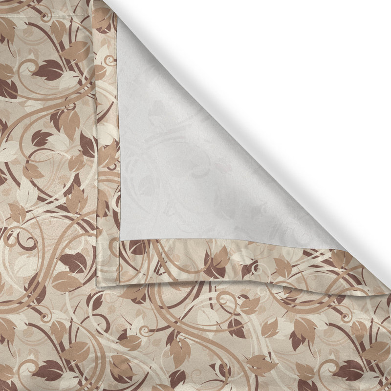 Rideau de fenêtre à œillets 2 panneaux Red Barrel Studio®, 50 po x 108 po, cacao crème, L 50 po x L 108 po