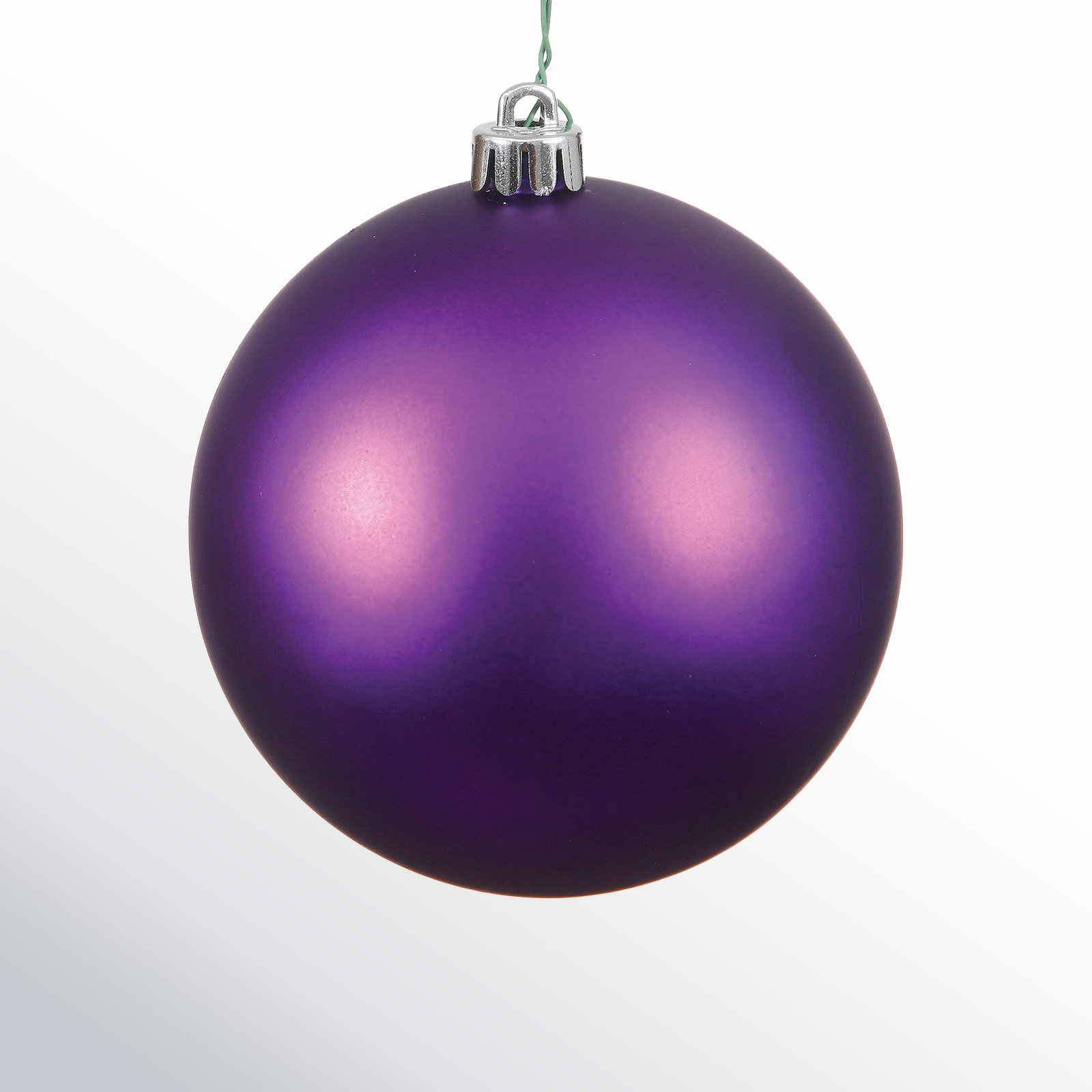 Holiday Décor Ball Ornament, 3" H x 3" W x 3" D, Plum