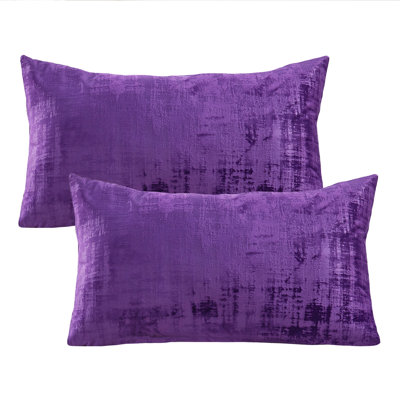 Textured Velvet Textured Rectangular Pillow Cover