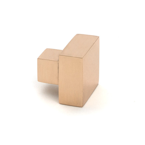 Albers Square Knob, 0.98" Knob Diameter, Polished Bronze