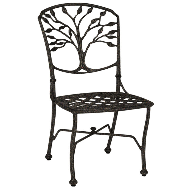 Wiltshire Outdoor Dining Armchair, Textured Black, 19.25", Hedge Flannel Sunbrella® Flannel