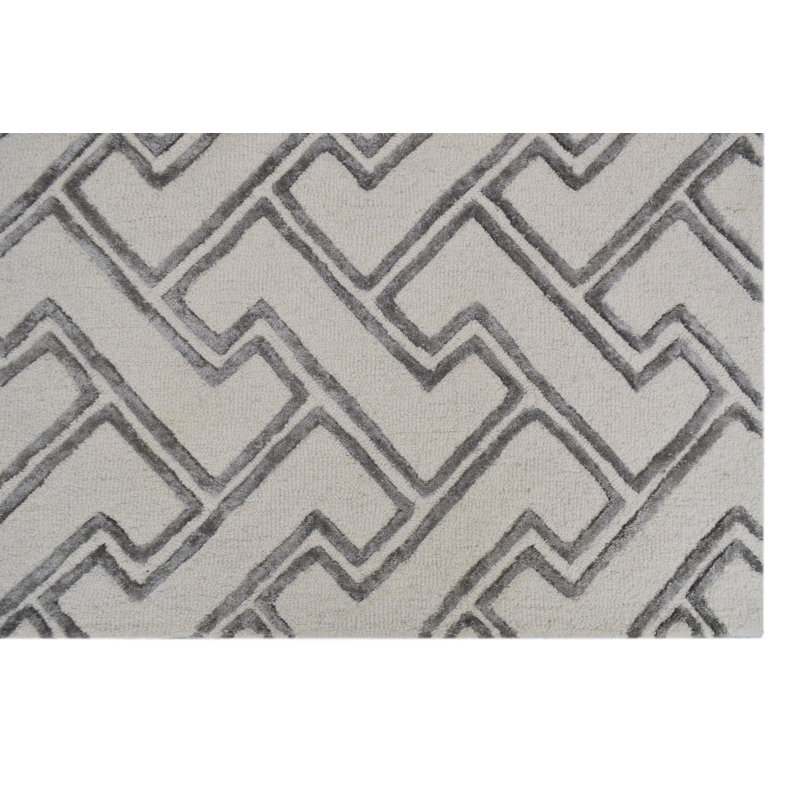 Stapples Geometric Hand Woven Area Rug, Rectangle 122 x 183cm