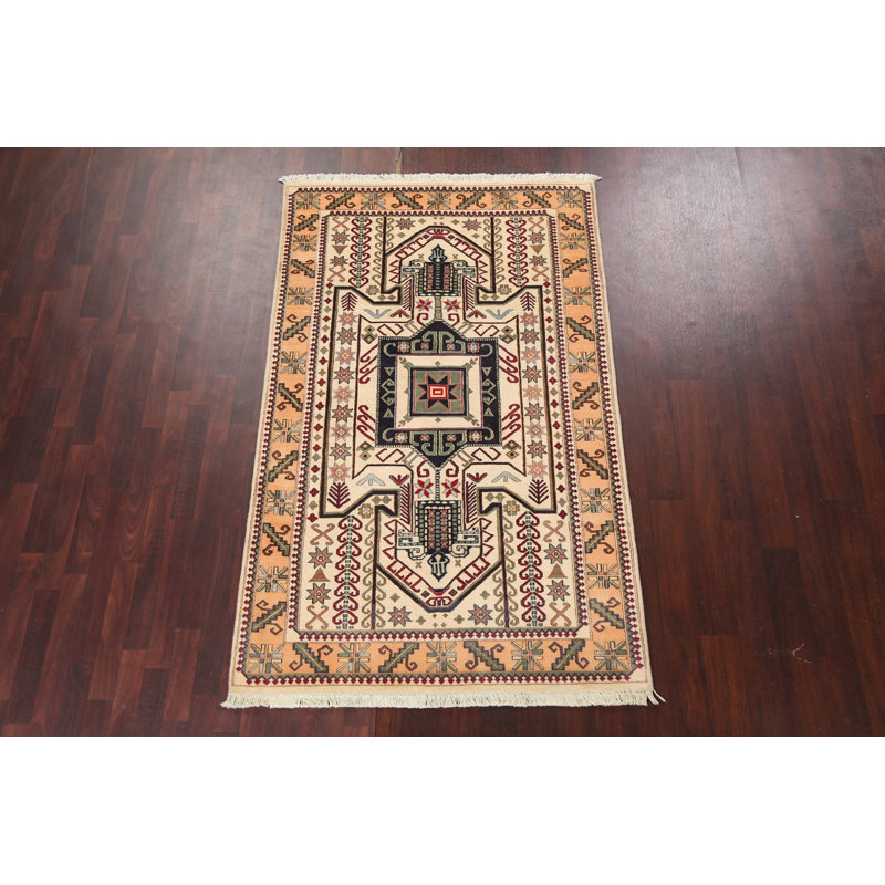 Tapis Heriz à teinture végétale noué à la main 5 x 7