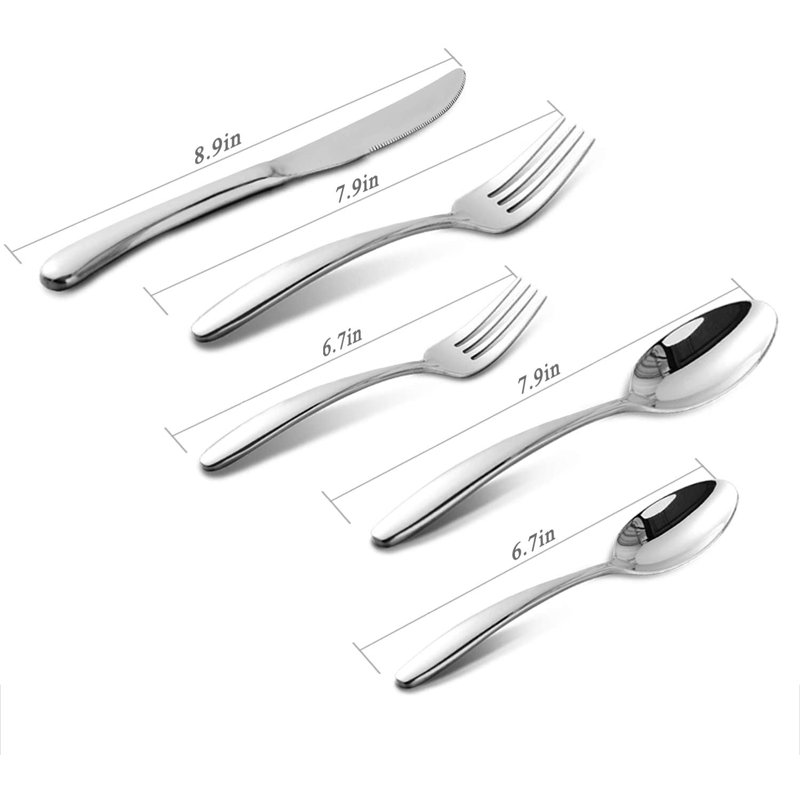 Ensemble de couverts robustes 60 pièces, service pour 12