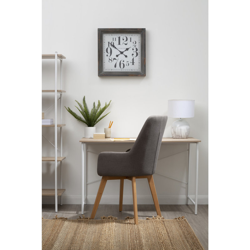 Octa Metal Base Writing Desk, Natural