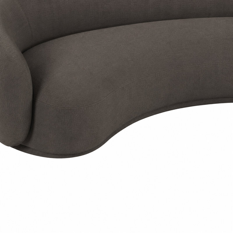 Kendall 90" Java Brown Textured Chenille Sofa
