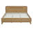Pine Solid Wood Queen Size Bed, Solid And Stable, No Box Spring Needed, Rustic Yellow Color