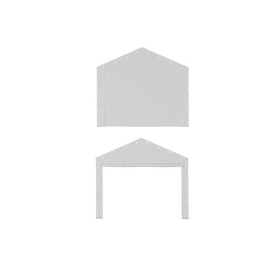 Porte de remplacement pour abri d'auto pour garage portatif - Tissu PE 180G, compatible avec les cadres de 10 pi x 20 pi - Blanc (cadre non inclus)