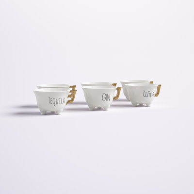 Ensemble de tasses à thé 6 pièces Madelynn