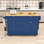 Îlot de cuisine Rosauro avec armoire de rangement, 4 tiroirs et porte-serviettes-493970840