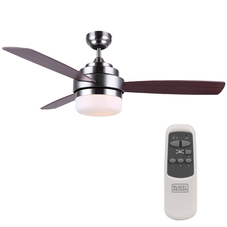 52" 4 - Blade Standard Ceiling Fan with Pull Chain and Light Kit Included