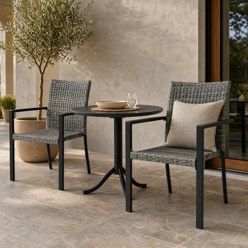 Fauteuils de patio Arden Cove Coastal Wicker, Grey