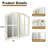 Farmhouse Arch Wood Window Pane Mirror(Set of 2)-126449569-126449568
