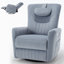 Fauteuil inclinable de massage Power Lift avec vibration 8 points et chaleur lombaire - Similicuir rembourré, poches latérales, assemblage facile, structure en métal robuste pour le confort du cinéma maison-723531401