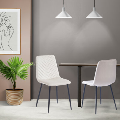 Chaise d'appoint en velours Kyomie