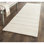 Tapis naturel rayé en laine / coton tissé à plat à la main Brookneal