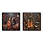 Indian Art Rajasthani Folklore Tales I - Art mural indien ensemble de salon de 2-102587608-102587609