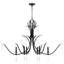CHANDELIER 6LT Dagmara, noir mat