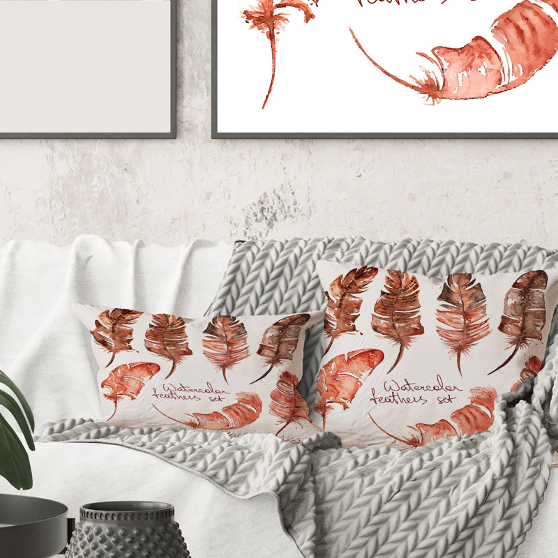 Coussin Boho - plumes bohémiennes et éclectiques