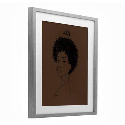 «Aaliyah with Crown», reproduction encadrée sous verre, conception de Sierra Siler