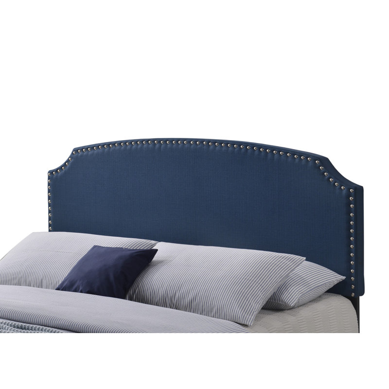 Lit tapissier standard à profil bas Thornaby, bleu, Plein