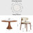 Round Mid-Century Farmhouse Solid Wood Dining Table Set With 360° Silent Turntable-1209726582-1214874721