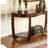 Sofa Table Open Bottom Shelf Glass Insert Top Cocktail Table