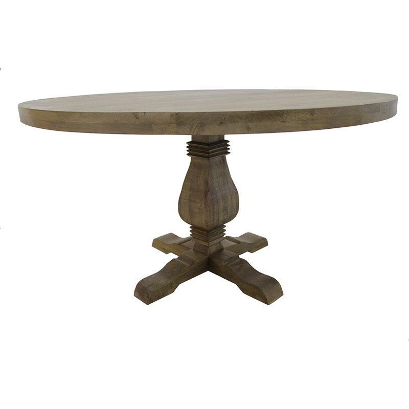 Weibel Round Solid Wood Top Dining Table