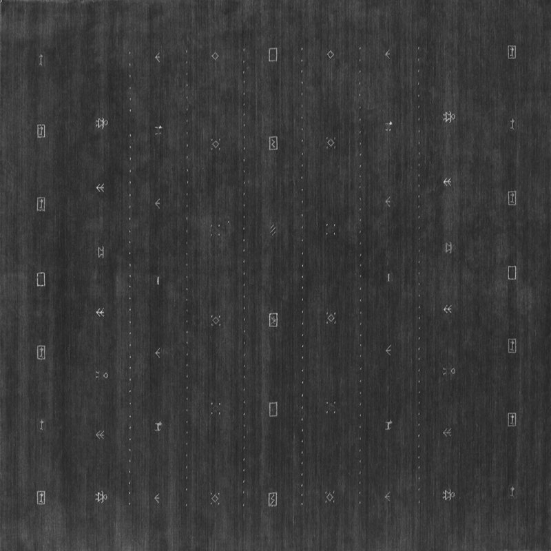 Tapis contemporains gris 668, Carré 7 pi