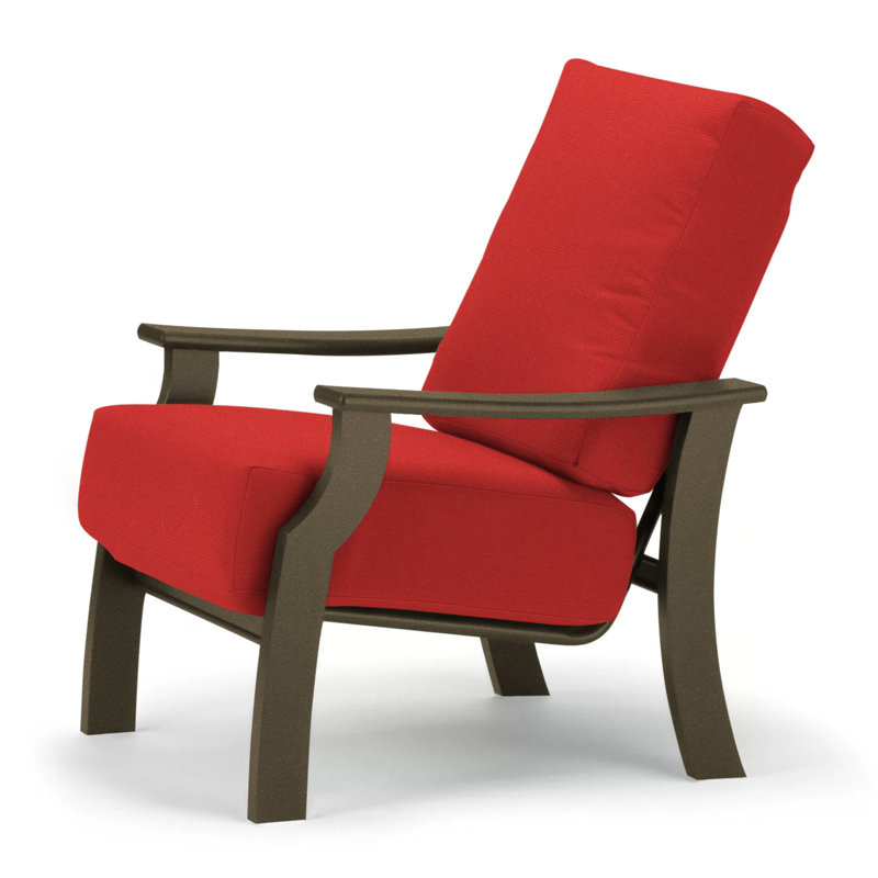 St. Catherine Outdoor Lounge Chair, Red 1A, Textured Beachwood