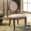 Chaise d'appoint rembourrée en lin Keesler