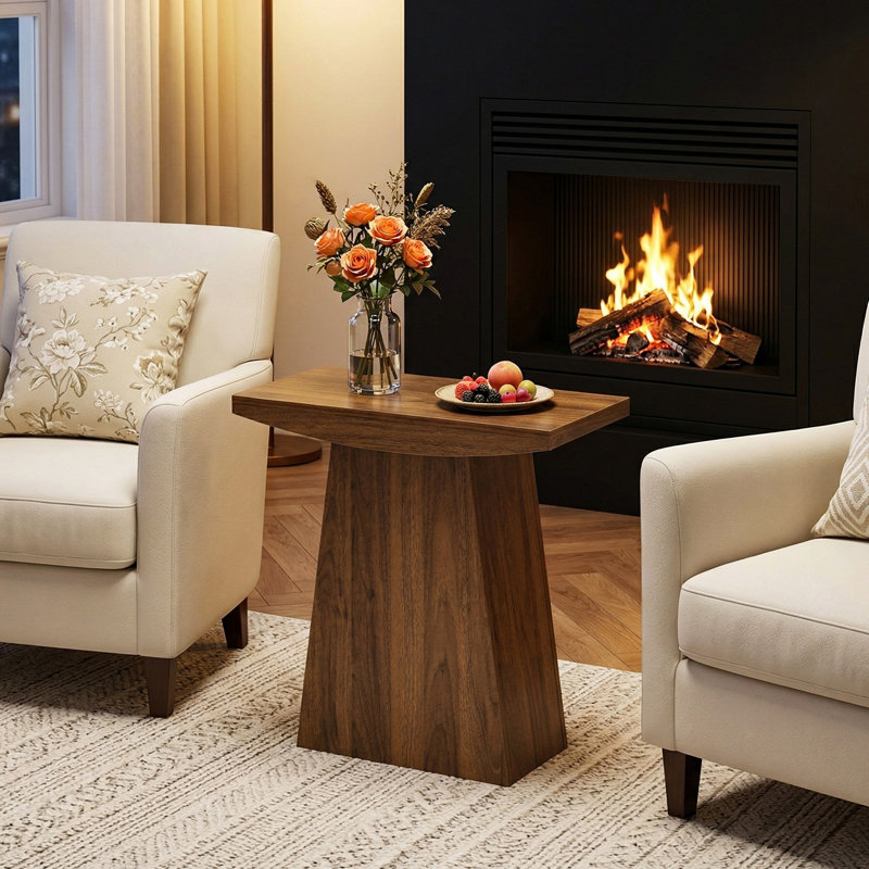 23.62'' Wooden Side End Table